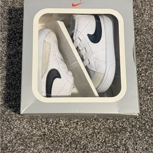 Nike Blazer White and Black Crib Sneakers